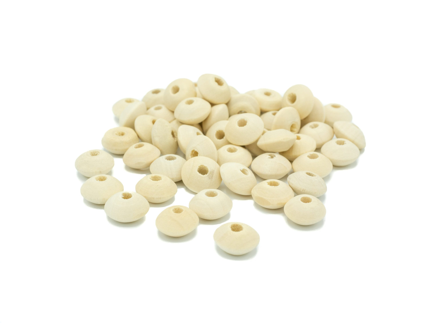 Koraliki drewniane płaskie 14mm 80szt. PJ-0782 Aliga